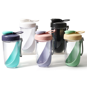 Logo personalizzato 600ml BPA-Free palestra Fitness Sport Shaker bottiglia di acqua nuovo stile Motivator proteina Shaker tazza con corda Drinkware - Product Image 1
