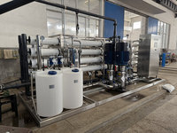 MÓDULO de Filtración por Ósmosis Inversa Montado sobre Plataforma con Bomba de Alta Presión y Gabinete de Control PLC |   Sistema de Tratamiento de Agua
