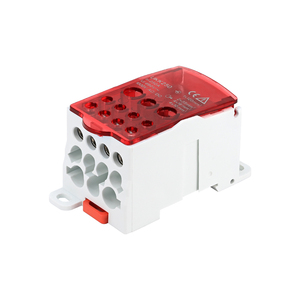 Bloc de distribution sur rail DIN UKK250, <span class=keywords><strong>bornier</strong></span> de distribution électrique avec une entrée et plusieurs sorties, boîte de jonction pour connecteurs de fils électriques - Product Image 1