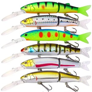 Leurre souple de haute qualité à 2 segments, 14 cm 16 g, pour pêche au bar et au culter, kit d'appâts durs à queue souple, coulant et plongeant en profondeur - Product Image 6