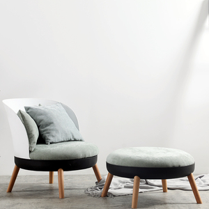 Nordic Furniture Modern Round Seat Soft Comfortable Wabi-sabi Japandi Nordic Leisure <strong>Occasional</strong> Living Room Bedroom <strong>Chair</strong> - Product Image 1