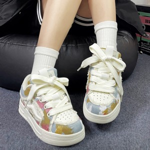 Original cowboy graffiti trendy couple shoes men's trendy shoes thick sole board shoes street men's and women's shoes - Product Image 6