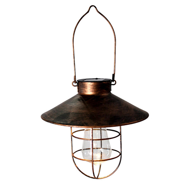 Solar vintage wrought iron lamp