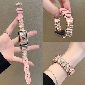 Bracelet élégant et luxueux pour femmes, compatible avec <span class=keywords><strong>Huawei</strong></span> <span class=keywords><strong>Band</strong></span> 11 Pro 10 NFC 9, design élégant pour l'automne et l'hiver, usage quotidien - Product Image 5