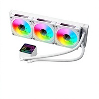 Refroidisseur d'eau pour processeur tout-en-un 360 mm pour jeux, débit d'air 71 CFM, compatible avec les sockets LGA1700 et AM5