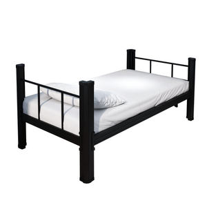 Steel Single <b>Beds</b> for School Dormitories and Construction Site Workers, Modern Minimalist Design <b>Space</b> <b>Saving</b> Bedroom Funiture - Product Image 5