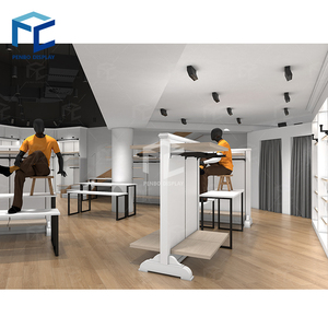 Estante de ropa de diseño interior para hombre, soportes de exhibición, tienda de ropa, muebles, estante de pizarra blanca, Boutique - Product Image 4