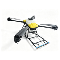 Drone de lavage de panneaux solaires à pulvérisation d'eau haute pression, en alliage d'aluminium, 4 axes, avec itinéraire de nettoyage intelligent pour toitures de fermes solaires