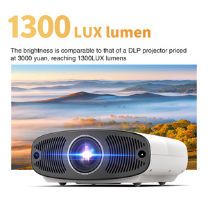Projecteur de cinéma domestique Google TV 1080P HD <span class=keywords><strong>Q7</strong></span> ultra avec écran LCD de 5 pouces, Android 9, lampe LED 1300 lumens - Product Image 2