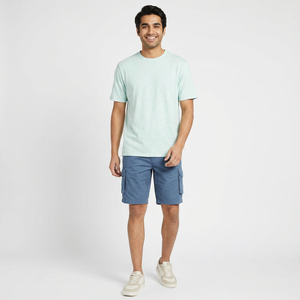 Regular Fit 100% Cotton OEM Men's Plus Size Custom Logo Printing Casual Nonwoven Short Sleeve Breathable Plain Dyed T-shirts - Product Image 1