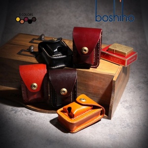 Boshiho <b>Custom</b> Retro Genuine Leather Slim Cigarette Belt Bag <b>Lighter</b> Case UV Lithography Waterproof Eco-Friendly Smoking - Product Image 3