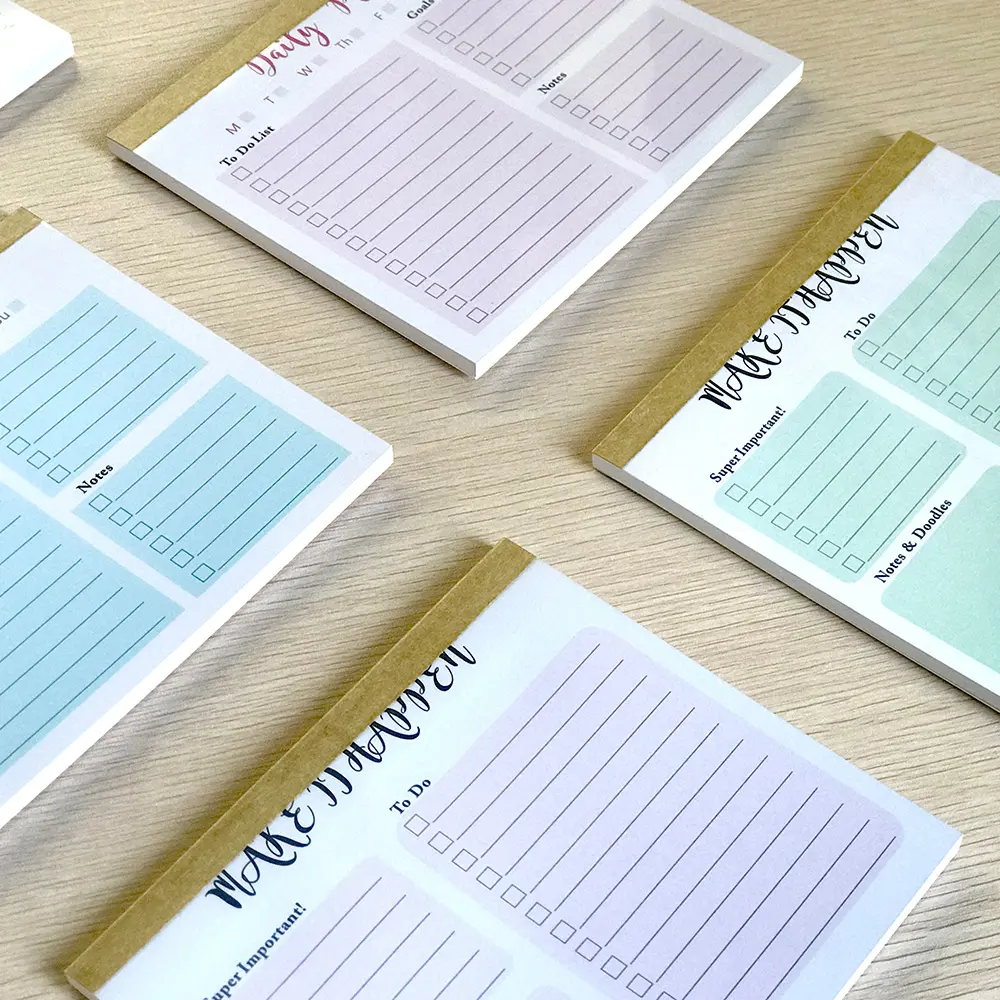 30 pezzi di UN Set di 2 di Formato Personalizzato Stampato Planner Per Fare La Lista Blocchetti Per Appunti Con Disegni Differenti