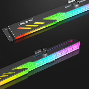 COOLMOON, venta al por mayor, tarjeta gráfica personalizada, elevador GT8, negro, 28CM, ARGB, 5V, 3 pines, OEM, GPU, soporte, RGB, accesorios para juegos de <span class=keywords><strong>PC</strong></span> - Product Image 2