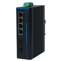 Gestión de red de grado industrial Tipo Gigabit 2 Óptico 4 Fibra eléctrica Extender Conmutadores de red Conmutador Ethernet