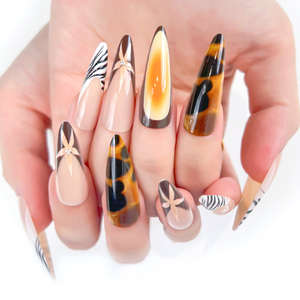 Ongles artificiels longs à couverture complète NAILOOK de haute qualité, 24 pièces, en ABS, à presser, avec <span class=keywords><strong>colle</strong></span>, certifiés CE, marque privée - Product Image 4