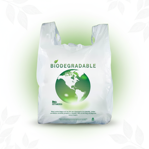 Bolsas de Camiseta Biodegradables de PBAT y PE, Materiales Reciclados, Ecológicas, Compostables, con Grabado Personalizable para Supermercados - Product Image 6