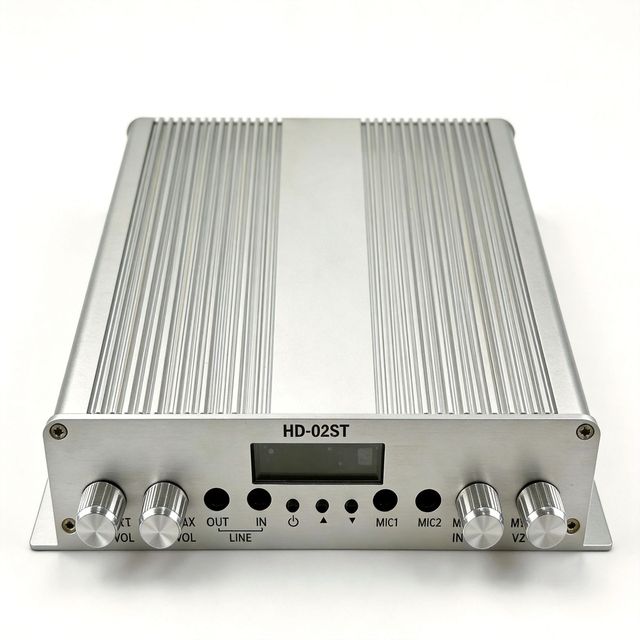 25W Professional FM Transmitter Stereo PLL Broadcast Radio Station with DC Power Supply HD-02ST