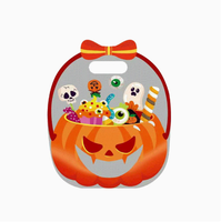 Pochette transparente compressible en forme de citrouille, sacs cadeaux transparents en forme de citrouille, cadeau de fête anti-stress pour enfants à l'Halloween