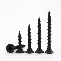 Vis autotaraudeuses en acier au carbone, oxyde noir, grade GR5, filetage grossier, droite, 40 mm (pouces), pour montage sur cloisons sèches et bois
