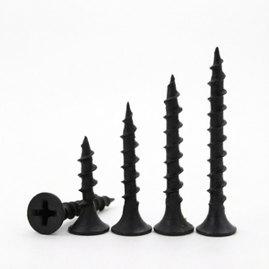 Tornillos autorroscantes de óxido negro GR5, rosca gruesa, rosca derecha, acero al carbono, 40 mm, para montaje en paneles de yeso y madera - Product Image 1