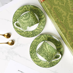 Service à café vintage en porcelaine fine, ensemble de tasses à thé en céramique pour couple - Product Image 2