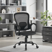 Chaise de bureau de direction moderne en maille avec mécanisme d'inclinaison réglable en hauteur pour un usage professionnel
