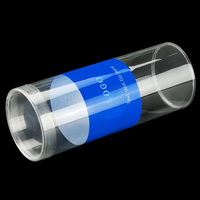 Emballage de cylindre de tube en plastique d'acétate de tube de PVC transparent fait sur commande pour des chaussettes de T-shirt de serviette de bain