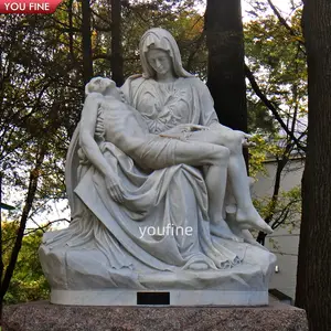 कस्टम धार्मिक Pieta माइकल एंजेलो द्वारा बगीचे मूर्ति डाली पत्थर संगमरमर मूर्ति मूर्तिकला