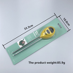 Haonan Office Supplies Store Three Way Soil Tester Moisture Ph Light Meter Round Yellow Double Needle - Product Image 2