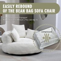 Pouf pouf pouf canapé chaises avec oreillers rembourré rond canapé chaise haute densité rempli de mousse paresseux canapé chaise