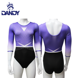 Body personnalisé <span class=keywords><strong>violet</strong></span> femmes Performance <span class=keywords><strong>Gym</strong></span> <span class=keywords><strong>justaucorps</strong></span> pour la danse gymnastique Ballet Fitness serré - Product Image 2
