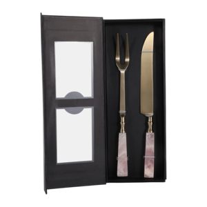 Set di utensili da portata in quarzo e metallo con manico lungo per ristorazione, servizio da tavola contemporaneo, accessori da cucina - Product Image 3