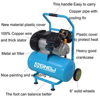 25L portable pour la peinture en aérosol Compresseur d'air 220V