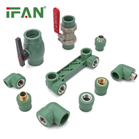 Fabricants de raccords de tuyaux PPR haute pression IFAN, vert foncé, 20-63 mm, coude PPR, raccords de tuyaux PPR