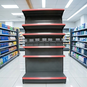 Estantería Metálica Reforzada PFT para Supermercado con Estantes Perforados y Respaldo Ajustable - Product Image 1