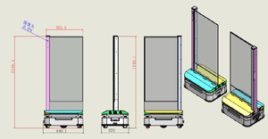 Robot de réception mobile T-OLED de 55 pouces, hôtel, hôpital, interaction vocale, reconnaissance faciale, navigation autonome - Product Image 3