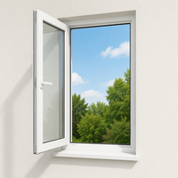Ventanas Abatibles con Marco de Aluminio Insonorizadas, Doble Acristalamiento, Vidrio Templado para Hogares