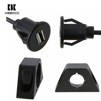 Cable de Extensión USB 2.0 Macho a Hembra para Montaje Empotrado en Panel, para Modificación de Autos, Camiones y Embarcaciones