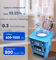 Purificateur d'air industriel commercial portable de qualité supérieure avec filtre d'habitacle HEPA Nouveau pour la restauration des dommages causés par l'eau au sous-sol