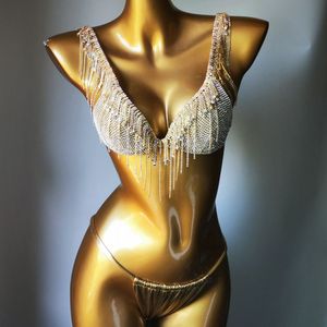 Traje <span class=keywords><strong>de</strong></span> Baño <span class=keywords><strong>de</strong></span> Lujo con Cristales <span class=keywords><strong>para</strong></span> <span class=keywords><strong>Fiesta</strong></span> en Discoteca, Bikini <span class=keywords><strong>de</strong></span> Diseño Único con Pedrería Brillante - Product Image 1