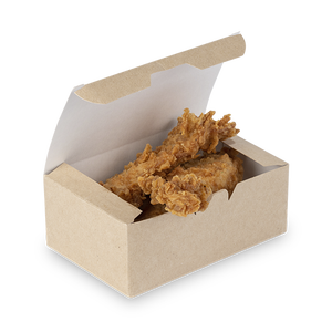 Cajas de Comida Rápida al por Mayor, Tamaño S, Kraft, Apilables, Preformadas, para Llevar, Ecológicas, Personalizables con Logotipo - Product Image 1