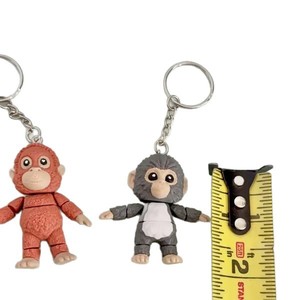 Punch Monkey <b>Keychain</b> Plush Toy Set 2 4 Inches Soft Key Accessories Gift - Product Image 2