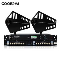 Gooermi TF2016 Répartiteur d'antenne UHF 16 canaux avec amplificateur actif, unité de rack métallique 400-950 MHz pour sonorisation en direct