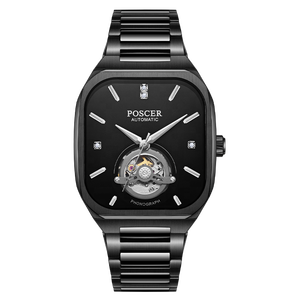 POSCER Hombres Elegante 40mm 316L Acero Inoxidable Automático Reloj de Pulsera Mecánico Cristal de Zafiro 82S0 Movimiento Caja Cuadrada 41mm - Product Image 2