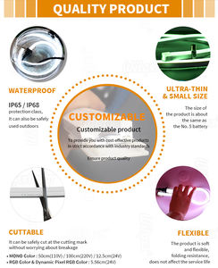 Bande lumineuse LED néon flexible monocouleur haute tension 50M, indice <span class=keywords><strong>de</strong></span> protection IP68, pour décoration paysagère avec revêtement en silicone 220V - Product Image 4