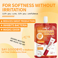 Crème corporelle prébiotique et probiotique pour les aisselles, hydratante, déodorante, anti-odeur, correcteur de taches brunes, blanchissante, vitamine C, Q10, 24H, sachet de 7g