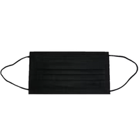 Masque facial jetable noir 3 couches en tissu non tissé coloré pour adultes, avec impression personnalisée