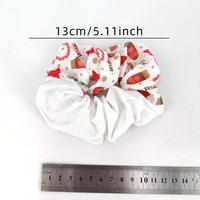 Grande élastique à cheveux en satin imprimé Noël de 13 cm pour femmes et filles, accessoire de coiffure pour les fêtes et le quotidien