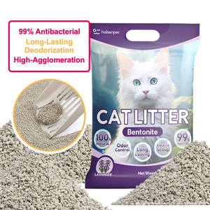 Échantillons gratuits Vente en gros en vrac Litière pour <span class=keywords><strong>chat</strong></span> de qualité supérieure agglomérante 5Kg 10L Granulés minéraux concassés et brisés Bentonite argile - Product Image 1