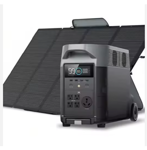 Station d'alimentation solaire portable avec écran LCD pliable de 1000W, plusieurs prises, utilisation en extérieur, corps en plastique noir - Product Image 2